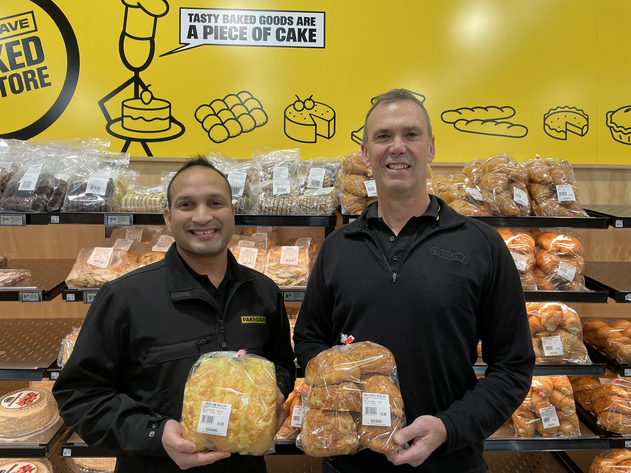 PAK_nSAVE_Highland_Park_bakery_manager_Pavan_Vemula_and_store_owner_Wade_Brown.JPEG