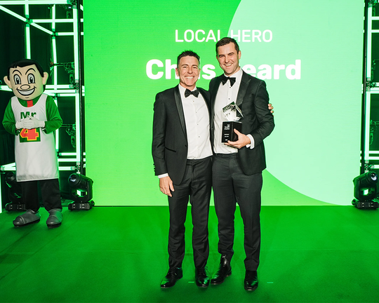 Four Square Coromandel’s Chris Beard named Local Hero at the 2025 Charlie Awards