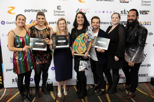 Foodstuffs team member Shayde Young takes a win at NZ Rainbow Excellence Awards