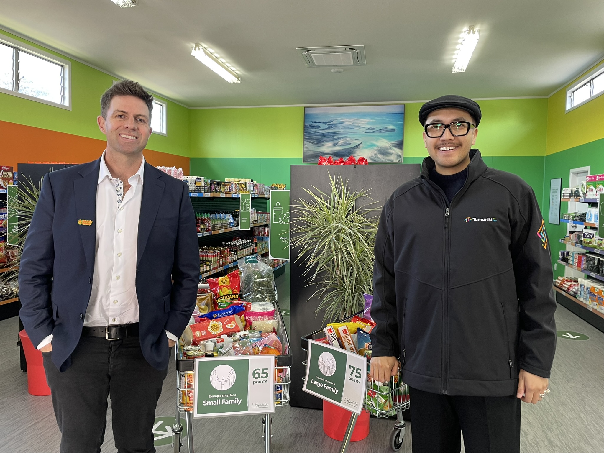 Julian_Benefield_and_Jaye_Wainui_inside_the_new_social_supermarket.JPEG