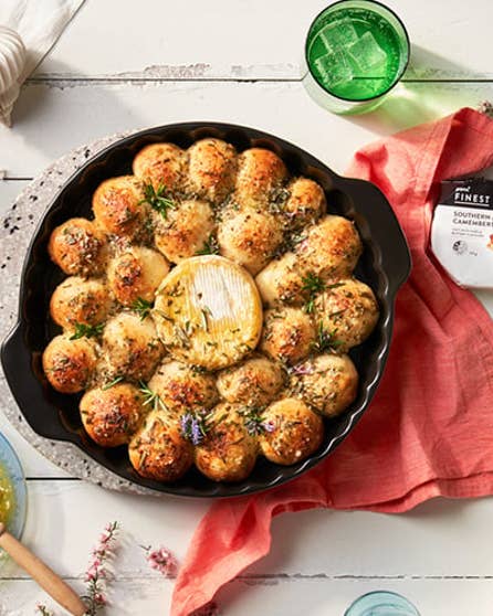 Camembert and garlic wreath