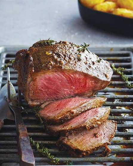 Bolar beef roast with crispy roasted potatoes