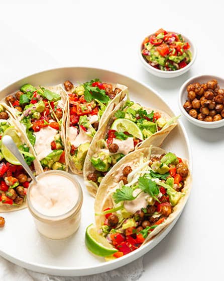 Smoky chickpea tacos