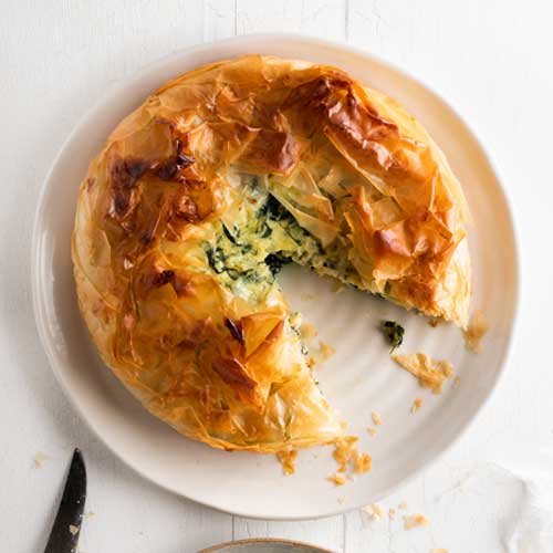 Spinach, ricotta and feta Greek pie