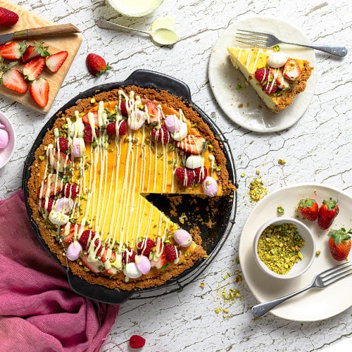 White chocolate rocky road cheesecake