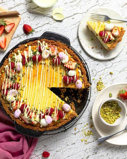 White chocolate rocky road cheesecake