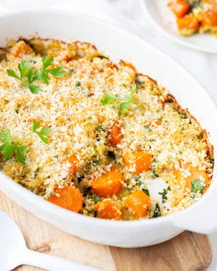 Carrot and parmesan gratin