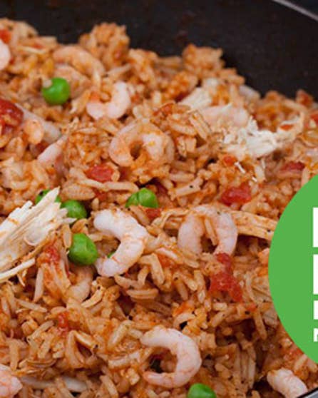 Chicken and prawn jambalaya