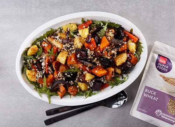 Buckwheat roast vegetable salad