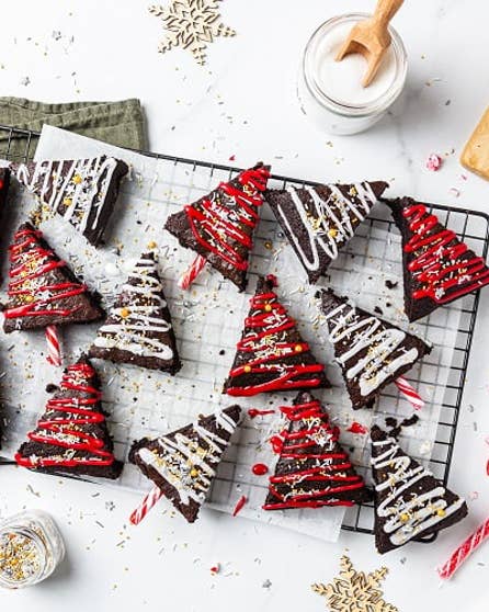Christmas tree brownies