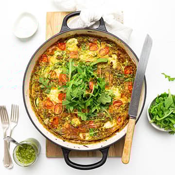 Tomato-courgette-frittata