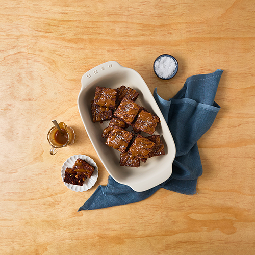 Chocolate brownie with caramel