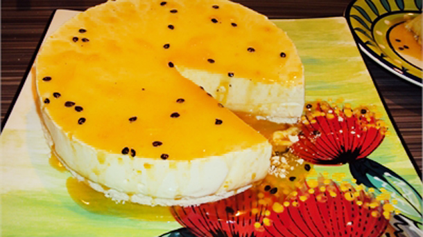 PassionfruitandWhiteChocolateCheesecake