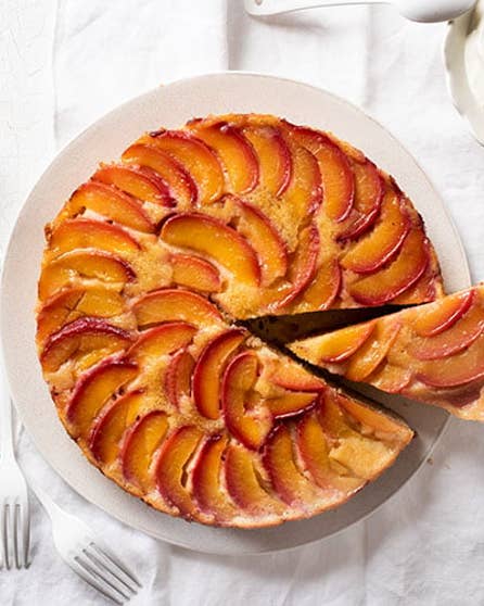 Nectarine upside down cake