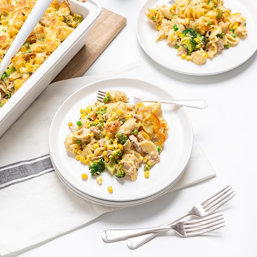 Tuna-and-sweetcorn-pasta bake