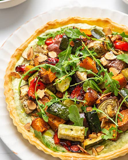Summer roast vegetable tart