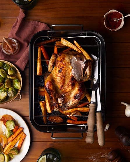 Garlic and honey butter roast chicken