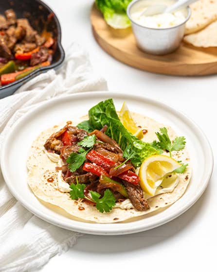 Mexican-inspired steak fajitas