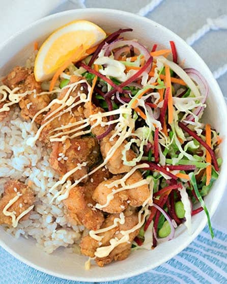Karaage chicken rice bowl