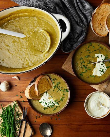 Easy leek and potato soup