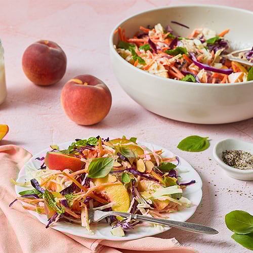 Peach summer slaw