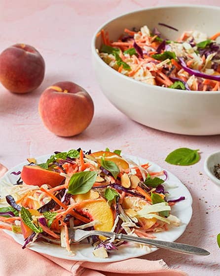 Peach summer slaw
