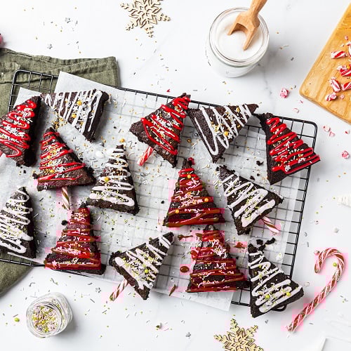 Christmas tree brownies