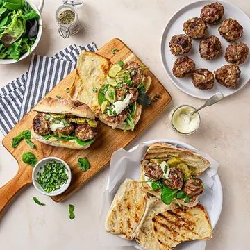 summer bbq meatball rolls