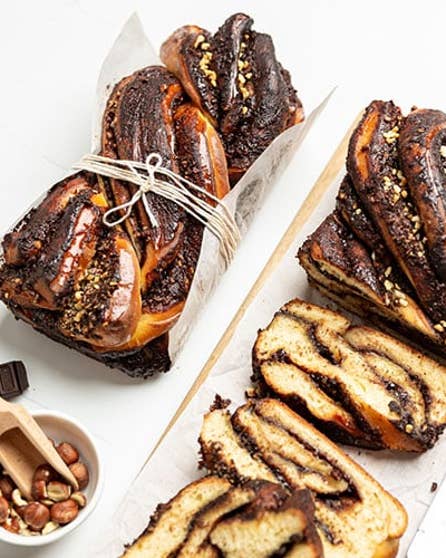 Nutty chocolate babka