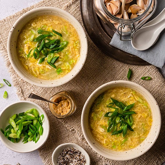 Chinese-inspired egg drop soup