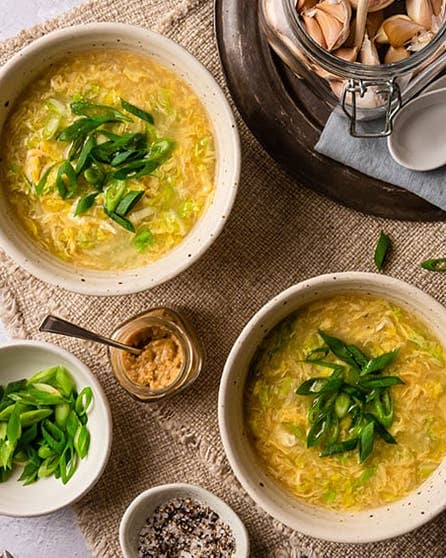 Chinese-inspired egg drop soup