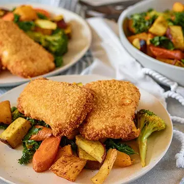 Crumbed-fish-with-roasted-veggie-salad-3-500x500