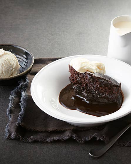 Saucy chocolate slow cooker pudding