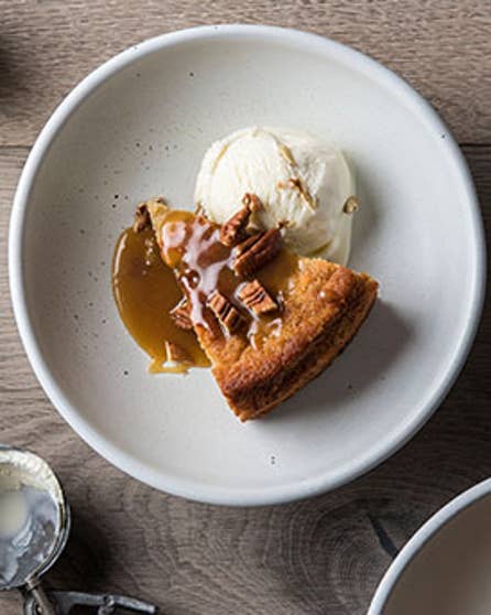 Banana and butterscotch syrup cake