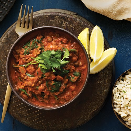 Creamy coconut lentil curry