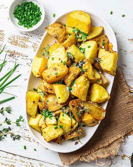 Garlic butter crispy potatoes