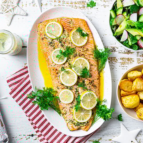 Lemon and dill baked salmon