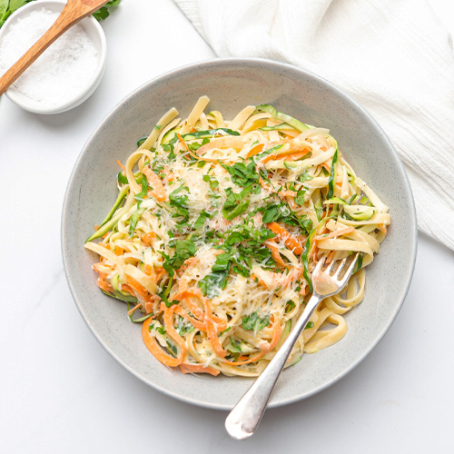 Creamy zoodle spaghetti