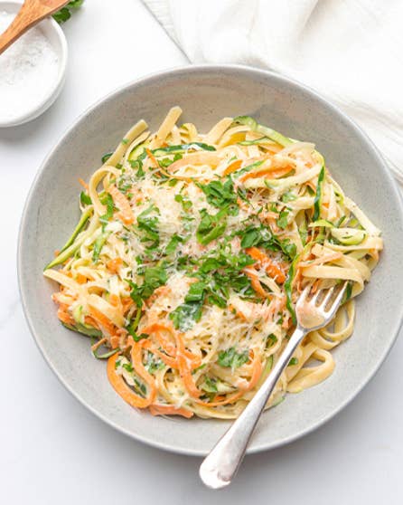 Creamy zoodle spaghetti