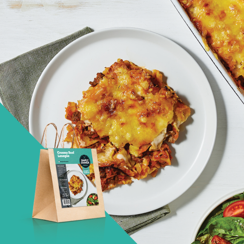 Creamy beef lasagne