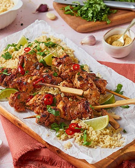 Chicken kabobs with chilli and lime