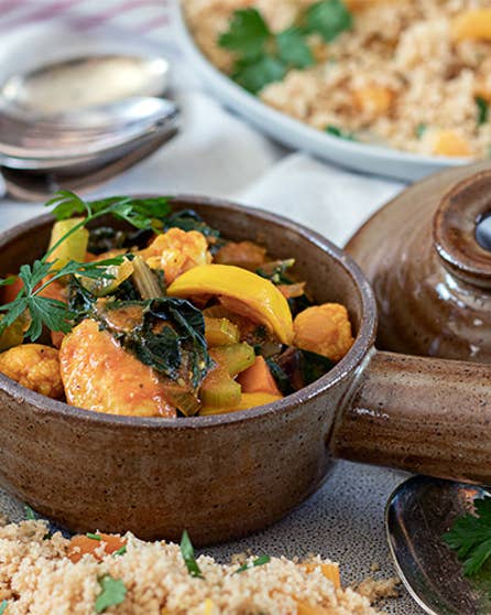 Chicken tagine with lemon couscous
