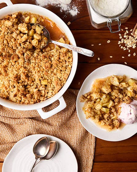 Classic apple crumble