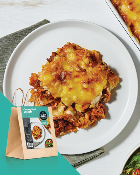 Creamy beef lasagne