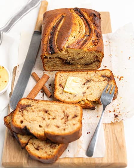 Cinnamon swirl banana bread