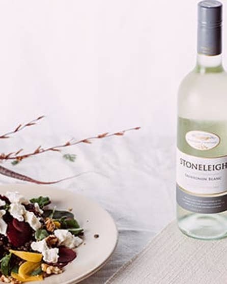 Warm beet salad with goats cheese