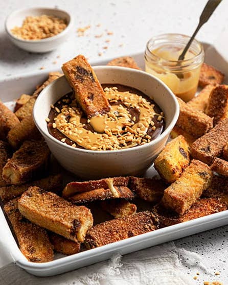 Hot cross bun churros