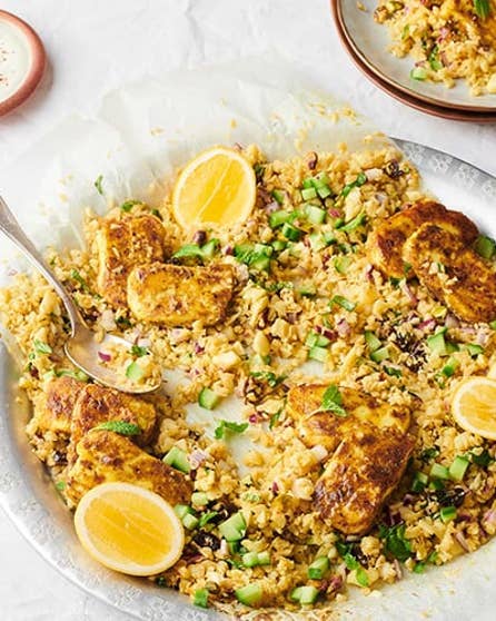 Warm parsnip haloumi tabouli