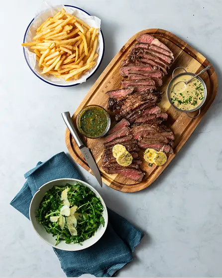 Steak done 3 ways