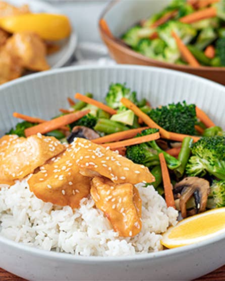 Friday night sticky lemon chicken